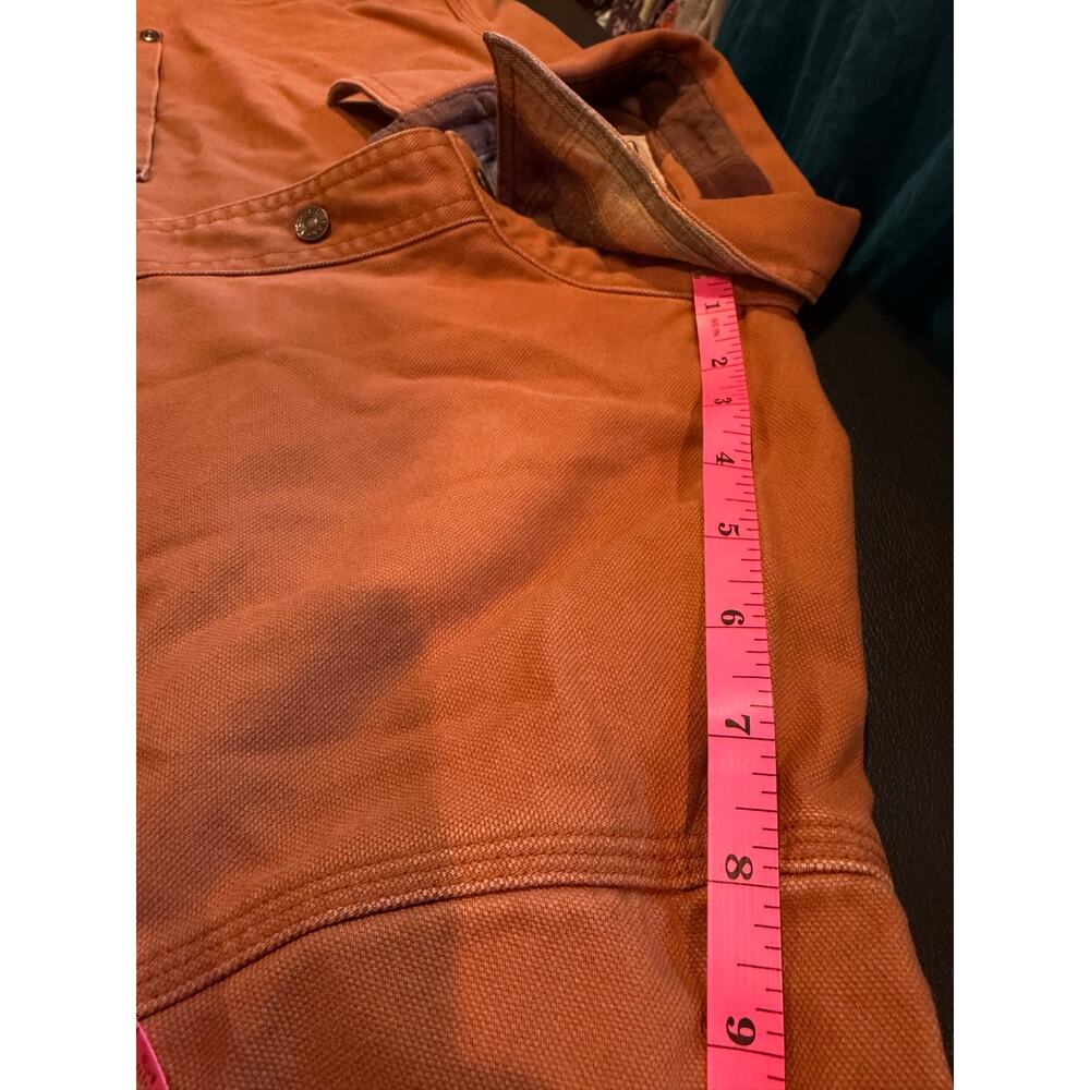 L.L.Bean Men Large Brown Canvas Shirt Flannel Lined Cotton Outdoor Workwear - Picture 6 of 15